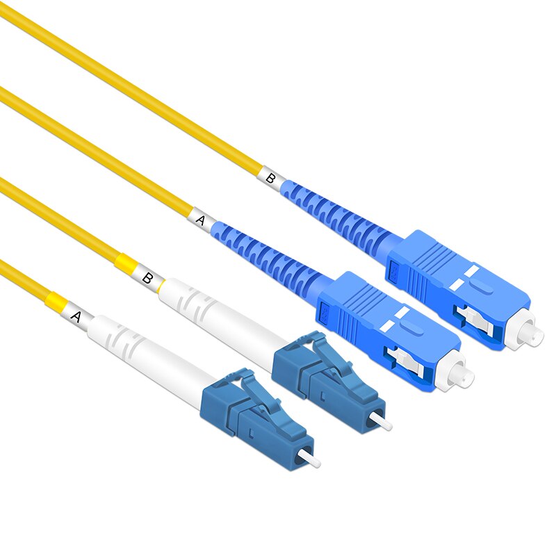 5 PCS 1-20M LC-SC UPC Duplex Single-mode Patch Cord Optical Fiber Pigtail Jumper FTTH Fiber Optic Jumper