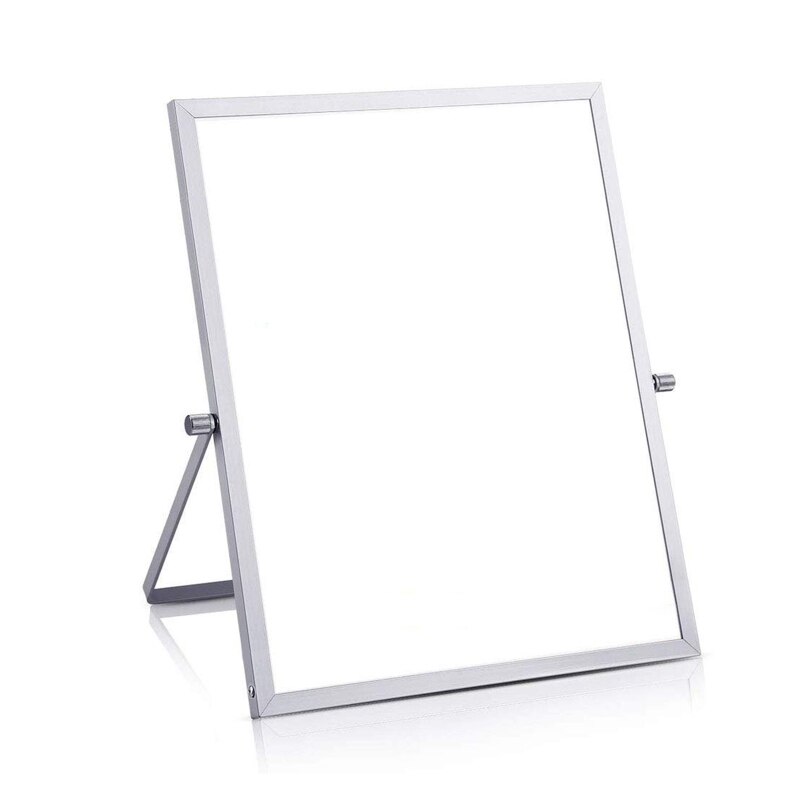 Small Magnetic White Board for Desk 10\"X10\" Double-Sided Desktop Tabletop Board