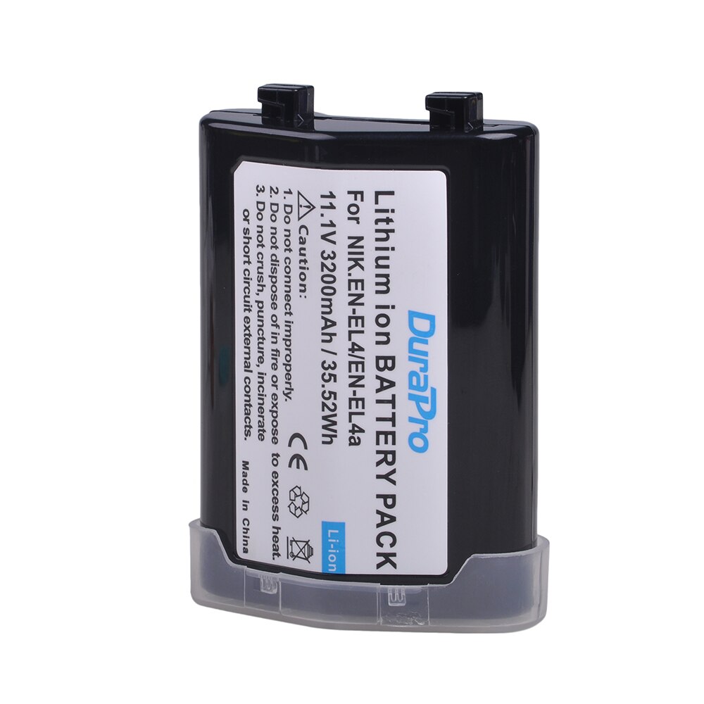 Batterie et chargeur 3200 EN EL4 EN-EL4 pour Nikon D3S, D3, D2Z, D2H, D2Hs, D2X, D2Xs, D3X, F6, EN-EL4a mAh