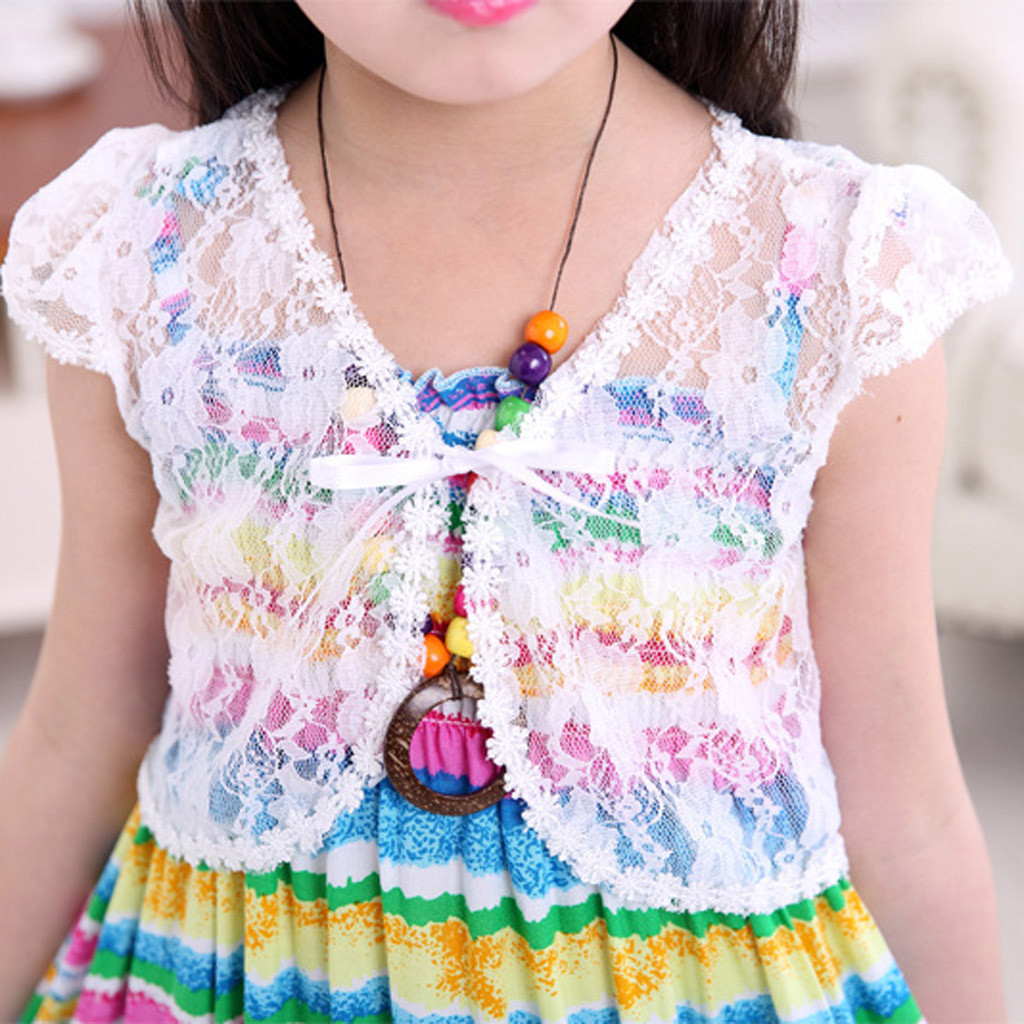 Chal de encaje para niña y niño, chaqueta Bolero para chico y niña, abrigo corto para boda