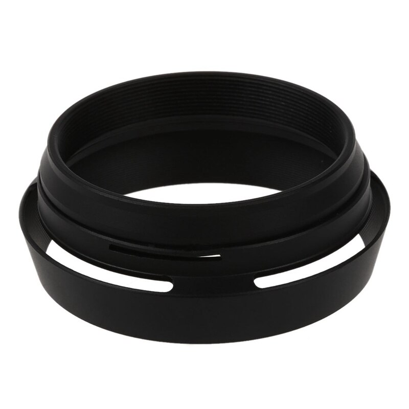 Hfes 1 stück schwarze schraubhalterung 37mm metall-gegenlichtblenden &Ampere; 1 stück 49mm lh -jx100 gegenlichtblenden