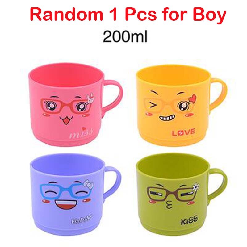 Taza de agua de 200ml para bebé, vaso de alimentación de bebé de Salud Ambiental, vaso de zumo de leche de dibujos animados para niños, 1 ud.: Boy Color NoLid Cup