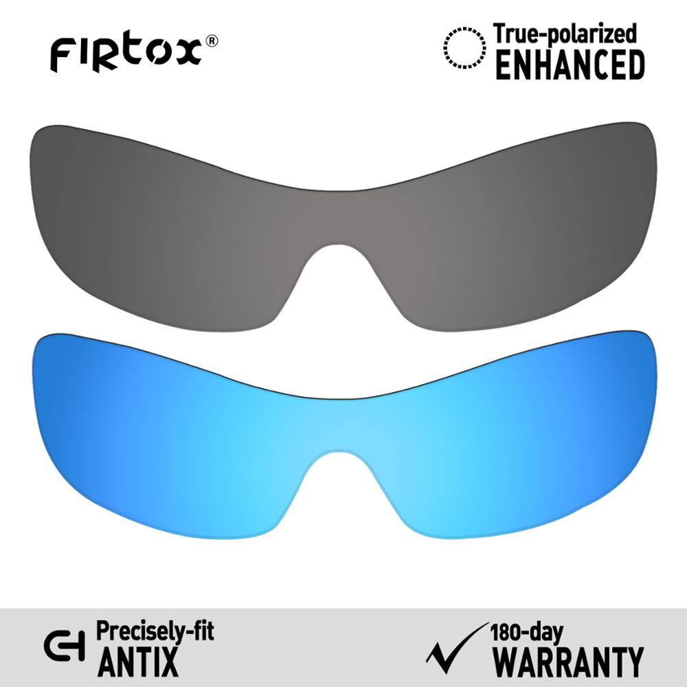Firtox True UV400 Polarized Lenses Replacement for-Oakley Antix Sunglasses (Compatiable Lens Only) - Multiple Colors: Black-Blue