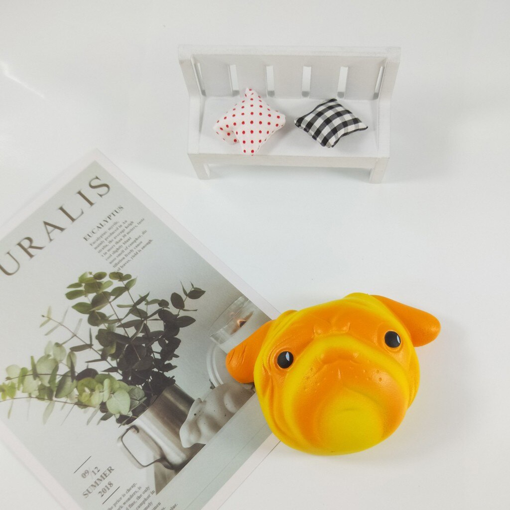 Mini Franse Bulldog Zachte Squishies Pop Voor Kinderen Leuke Puppy Hond Geurende Langzaam Stijgende Toy Stress Relief Squeeze Speelgoed