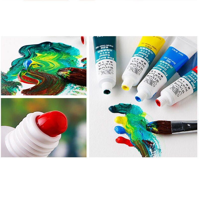 Windsor Newton painter special acrylic paint set hand-painted wall drawing textile 10mlx12/18/24 color art supplies