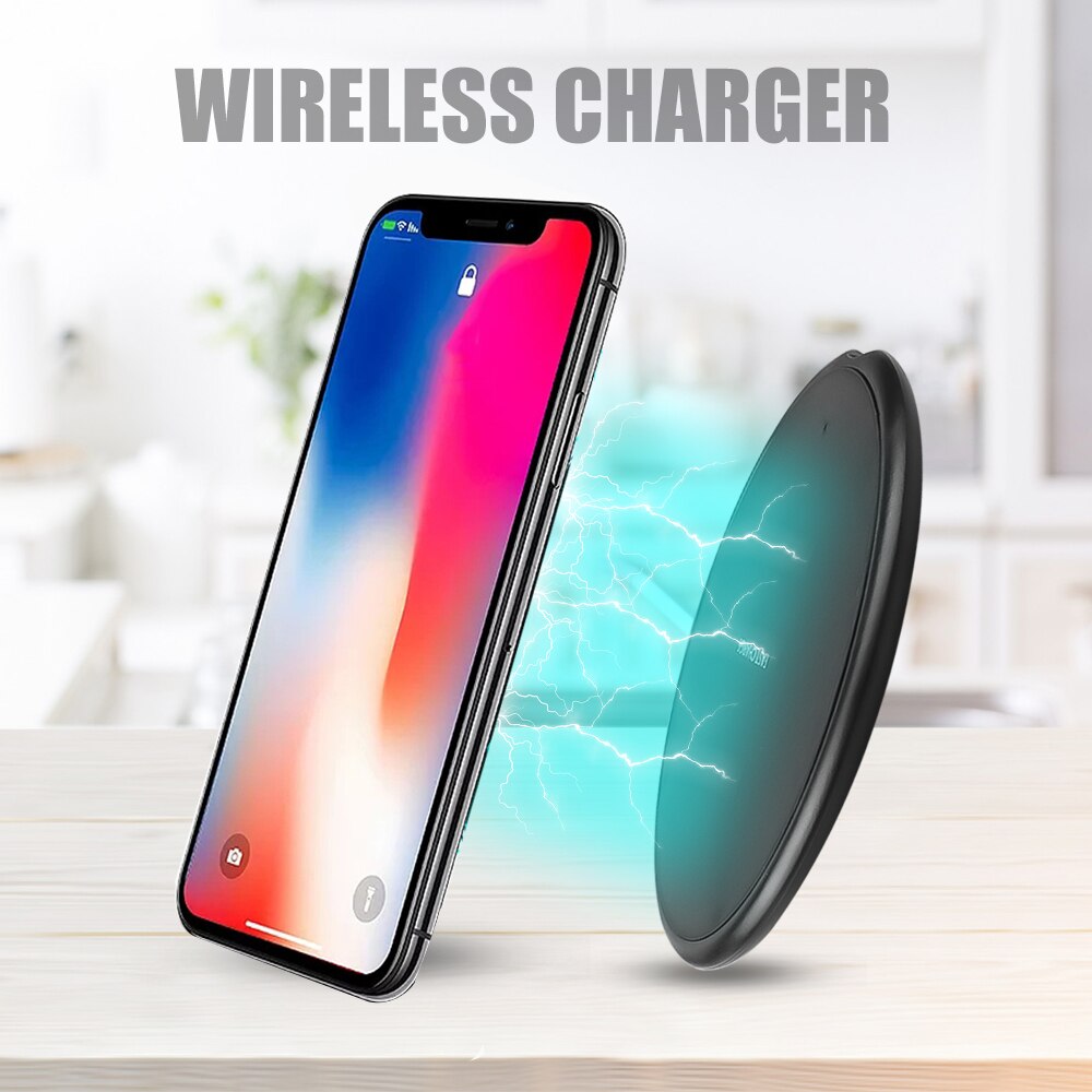 kebidu Qi 10W Fast Wireless Charger For Samsung Galaxy S9/S9+ S8 S7 Note 9 S7 Edge USB Charging Pad for iPhone XS Max XR X 8