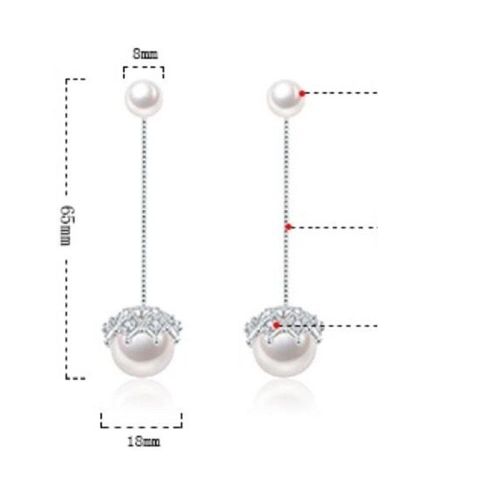 NEHZY 925 sterling silver new donna Monili di Alta Qualità di Modo di Retro Lungo Nappa Corona Cubic Zirconia Pop Orecchini del Gancio