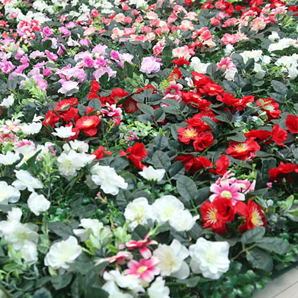 Diy bryllup blomster væg arrangement leverer haven plantning base plast silke kunstige blomster række dekoration bryllup baggrund