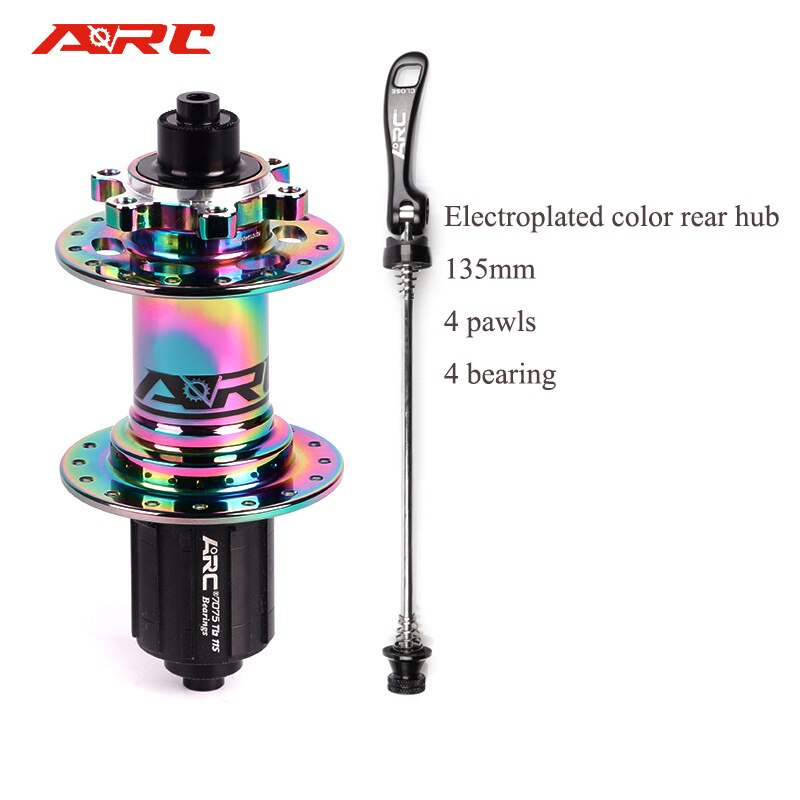 ARC MT005 MTB Hub 32 Hole 8-11Speed 100x135mm 4 Bearing Bike Hub Quick Release Bucket Shaft Hub 4 Claws Bicycle Accessories Part