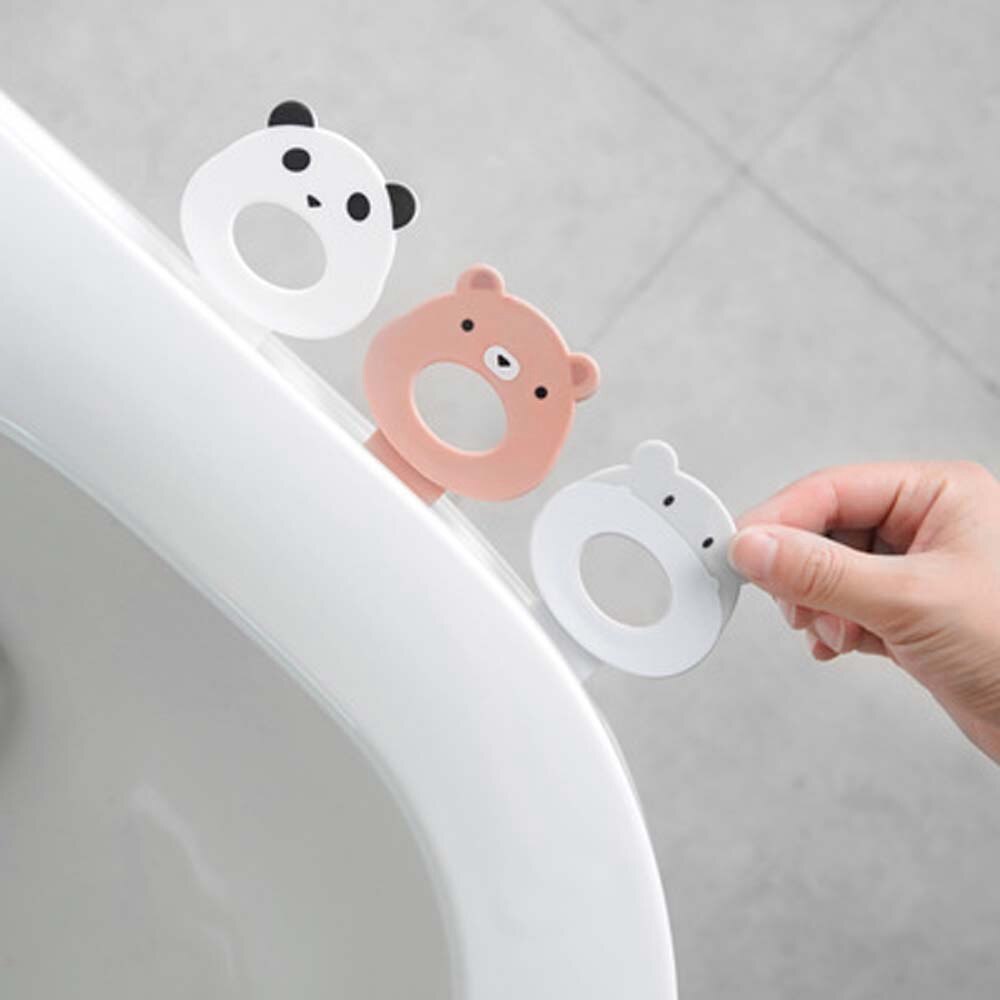 1PairCartoon Cover Lifter Toilet Seat Handle Holder Bathroom Lid Cover Toilet Bowl Seat Lift Handle Hand Uncovering Toilet Cover