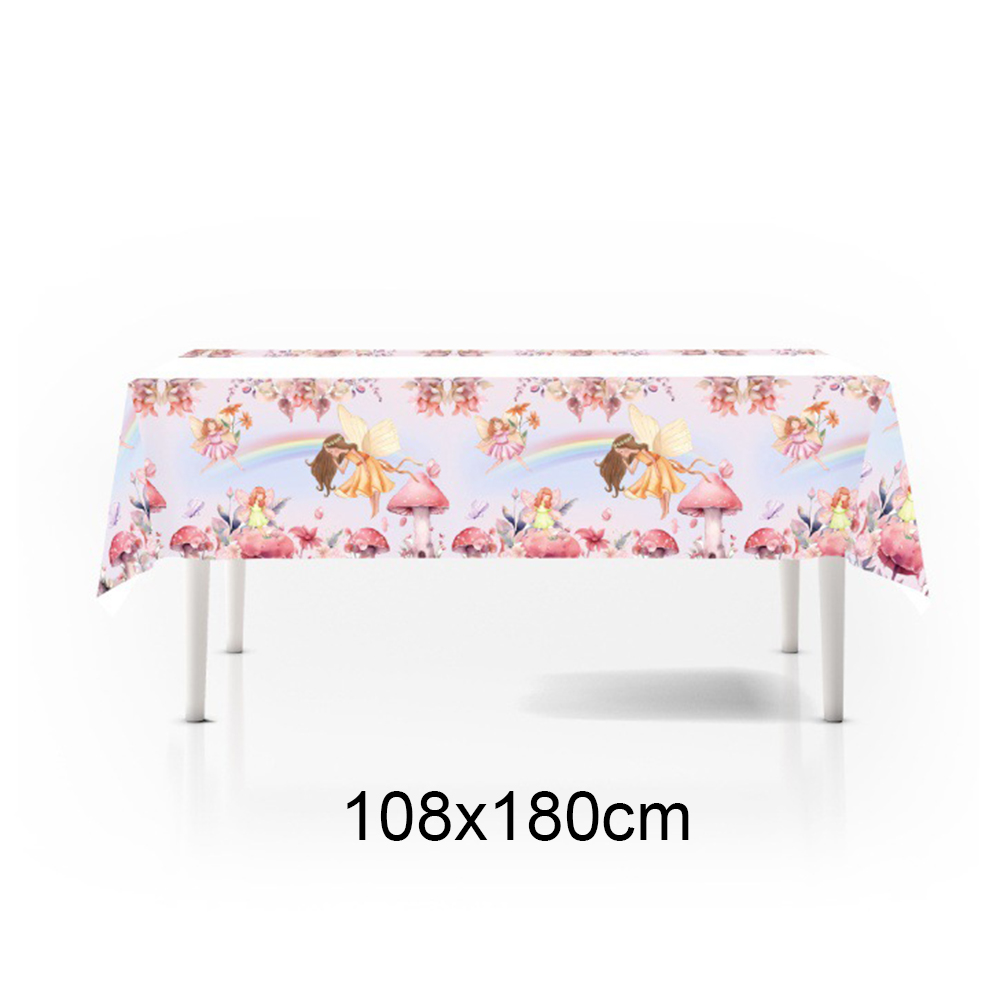 Alvblomstertema festutstyr engangsduk blomsterfe jenter bursdag bryllup babyshower hagefestdekorasjoner: Mintgrønn