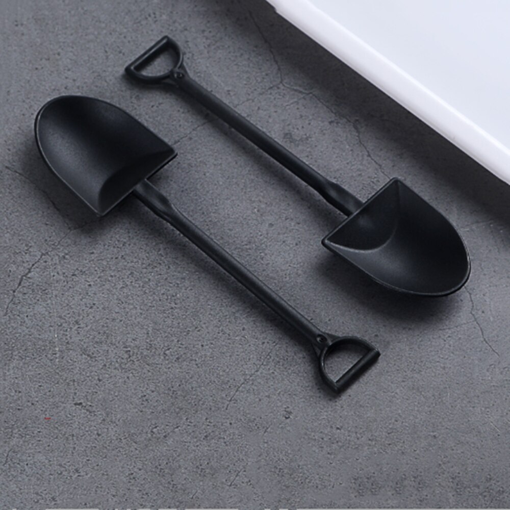 100x Dessert Lepel - Pudding Lepel - Shovel Vorm - Wegwerp Plastic - 12x3cm: 1