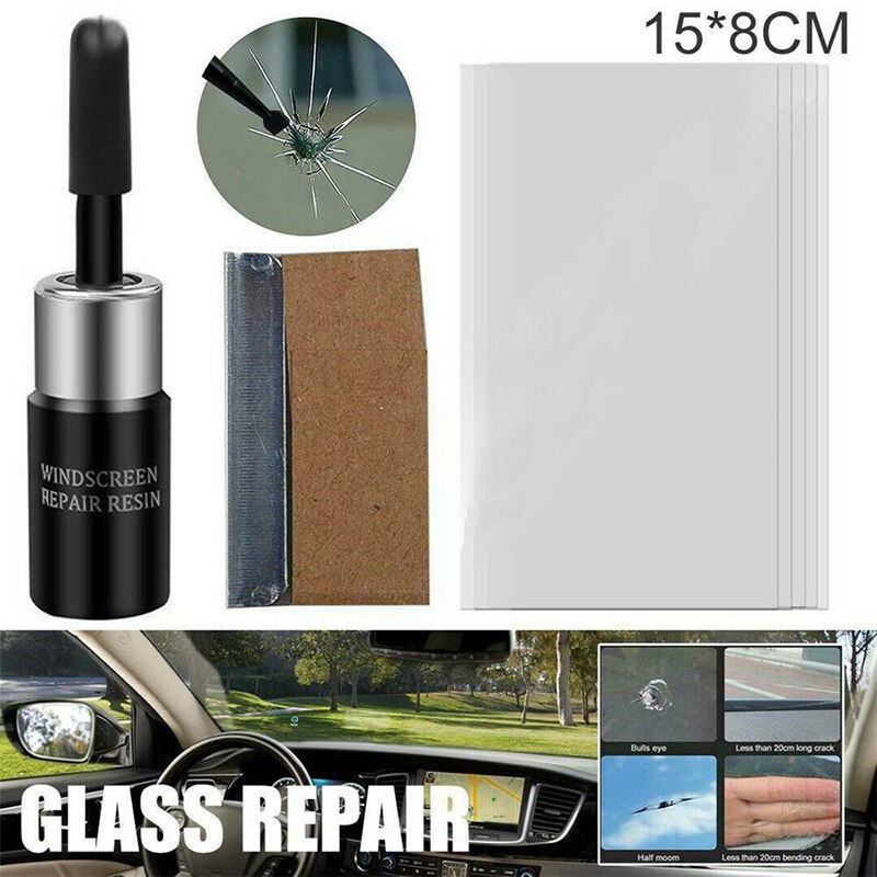 Automotive Glass Nano Repair Fluid Car Window Glass Crack Chip Repair Tool Kit Quick Repair Resin