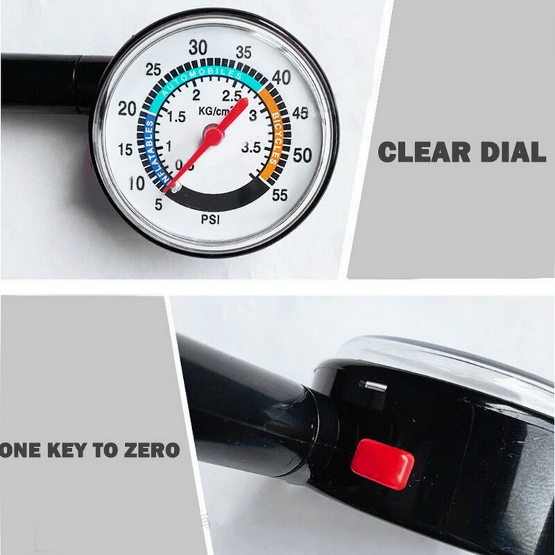 Multifunktionale hoch-präzision Automobil Reifen Manometer Edelstahl Kunststoff Kasten Reifen Manometer für Fahrzeuge