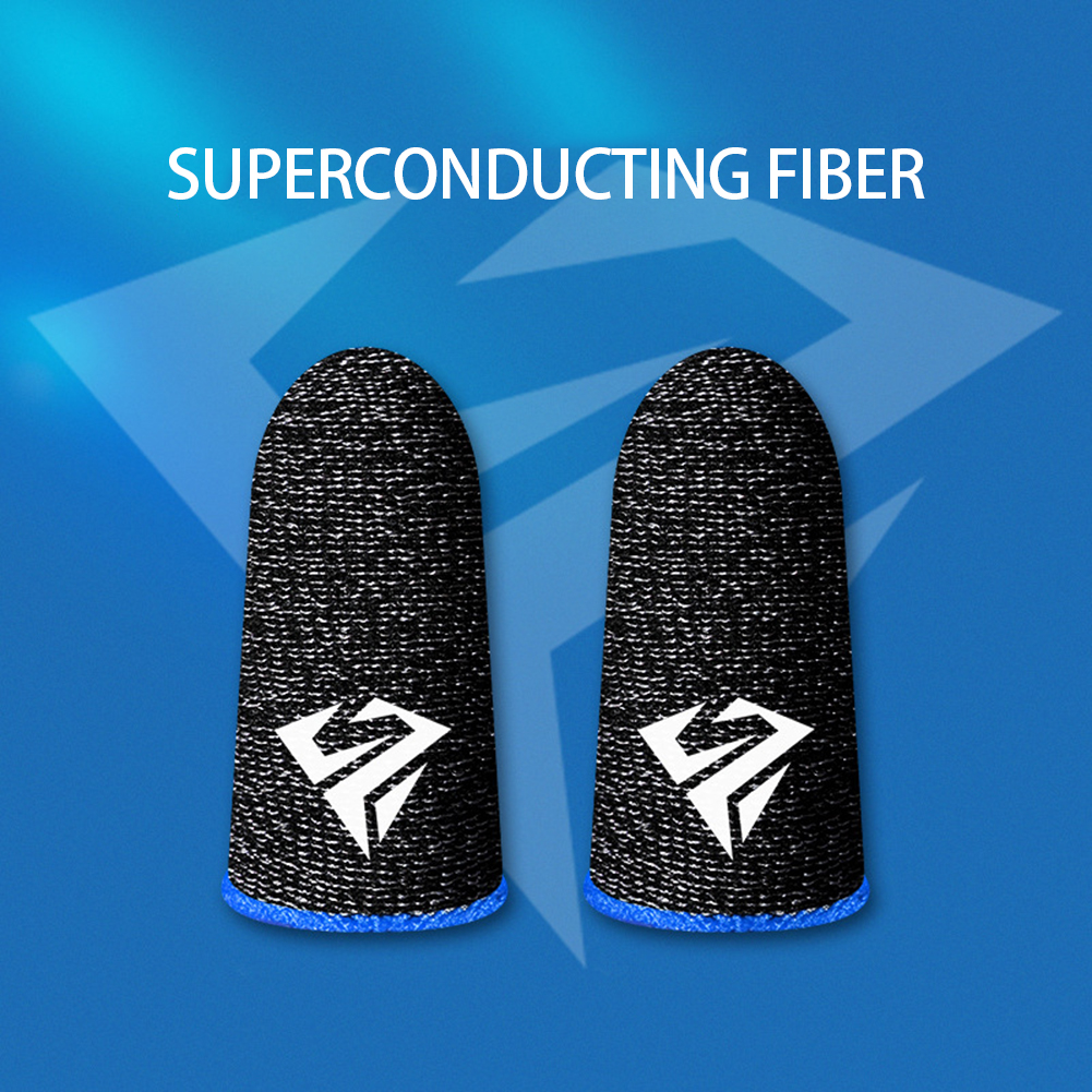 2Pcs Mobile Game Fingertip Gloves Sweatproof Anti-slip Touch Screen Finger Sleeve Breathable Gaming Fingertip Cover For Gamer: WHITE