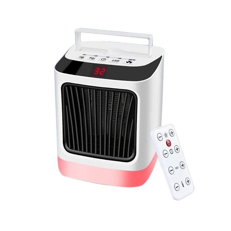 Portable Electric Fan Heater With Remote Control Indoor Fireproof Winter Thermostatic Heater With PTC Ceramic Heating Technology