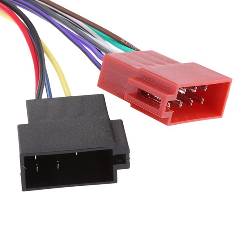 Adaptador arnés de Cable de Radio para coche, adaptador de conector estándar ISO de 16 pines