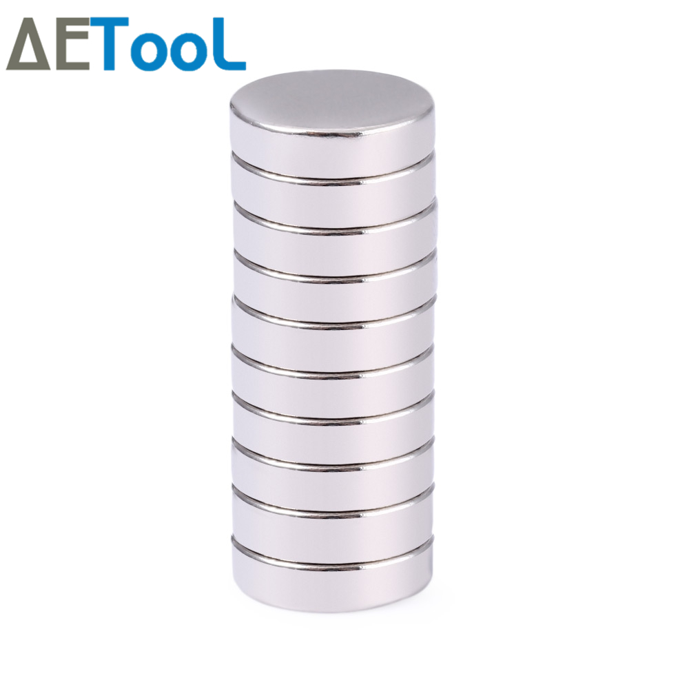 AETool 10 Pcs Mini Kleine N38 Magneet 10x1 10x2 12x1 12x2 15 x 1mm Neodymium Magneet Permanente NdFeB Super Sterke Krachtige Magneten