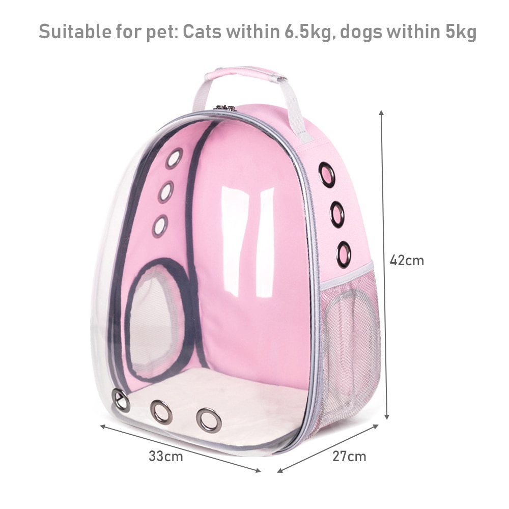 Kat Draagtas Ademende Transparante Puppy Kat Rugzak Katten Doos Kooi Kleine Hond Pet Travel Carrier Handtas Ruimte Capsule