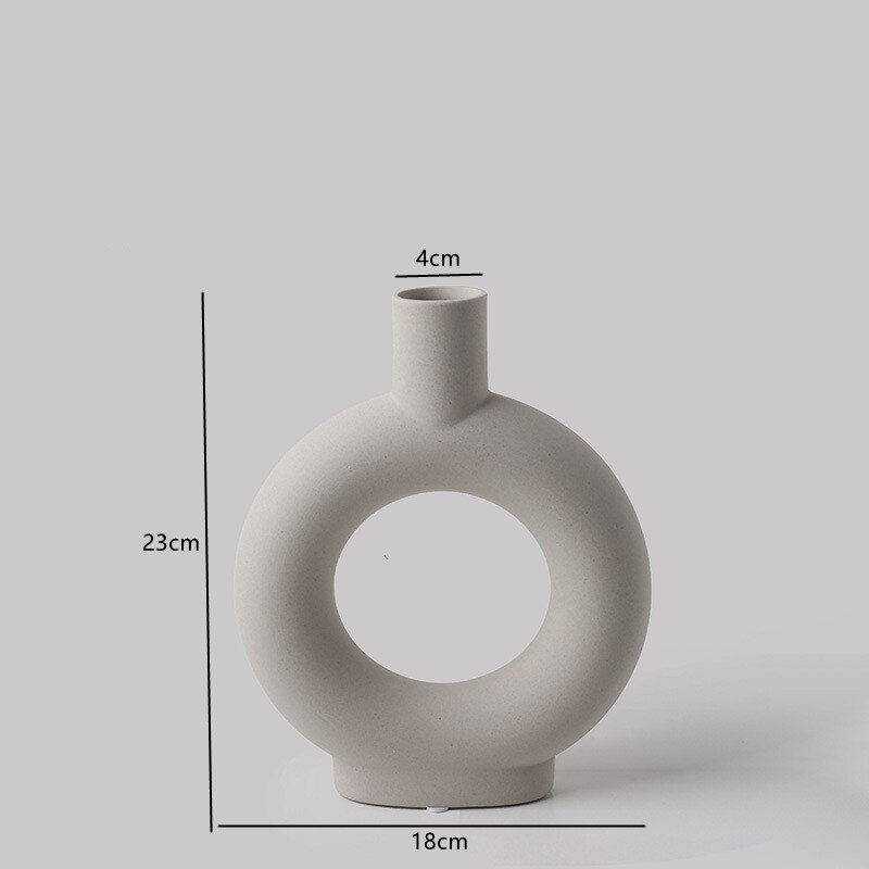 Nordic Home Decor Ceramics Vase Ceramics Living Room Decoration Flower Vase Desktop Flower Pots Decorative Plant Vase: E