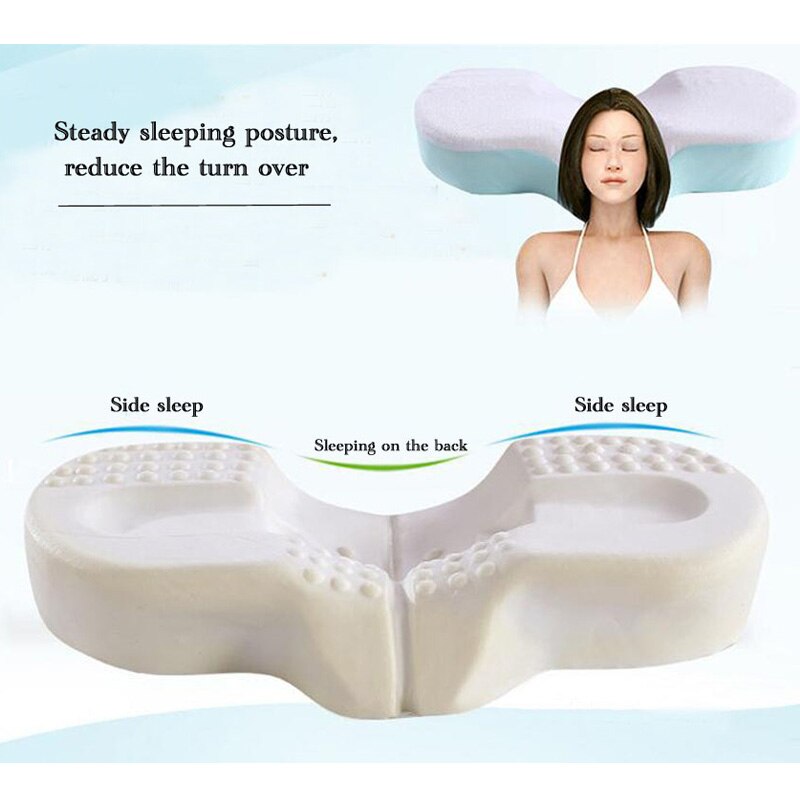 Memory Foam Anti Wrinkle Pillow Ergonomic Curve Improve Sleeping Pillows Perfect Concave Headrest Neck Support