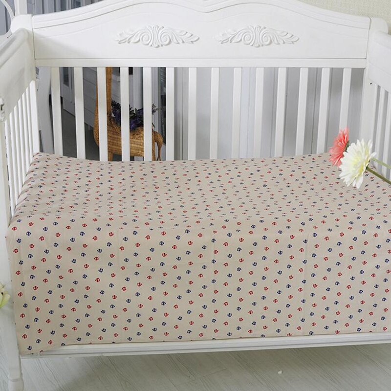 Nyfødte baby sengelinned sengetøj ark krybbe beskyttelse madras lagner blød 100%  bomuld tegneserie print 140*70cm bwz 002