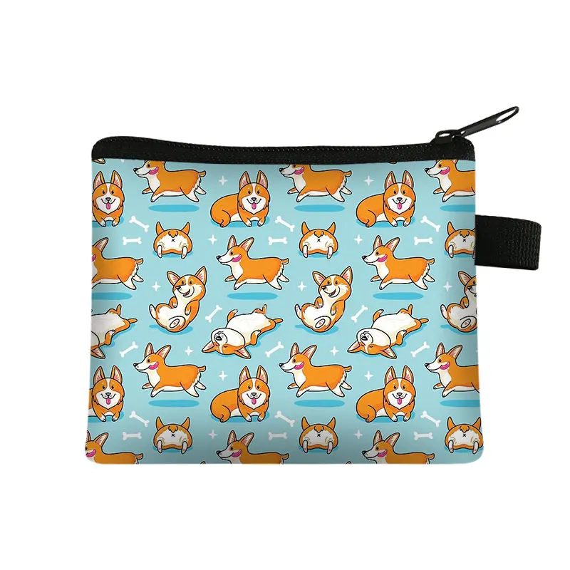 Simpatico gattino gatti/cuccioli stampa portamonete per adolescenti borse da scuola per bambini bambini donne per viaggio borsa portamonete d'argento portatile: lqbxchongwu13