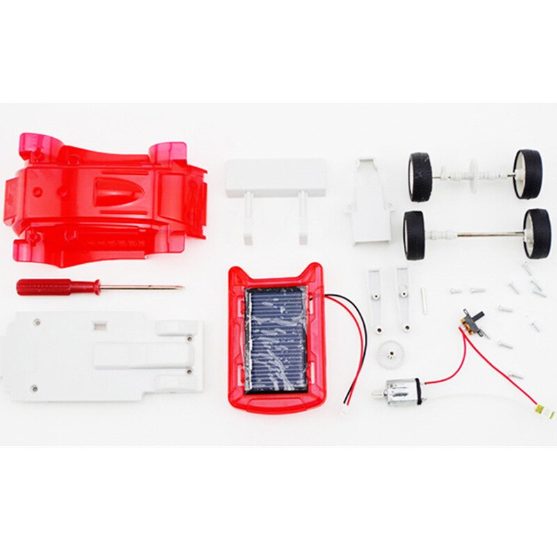 DIY solar car Solar DIY Toys Educational Toys Red color car toy