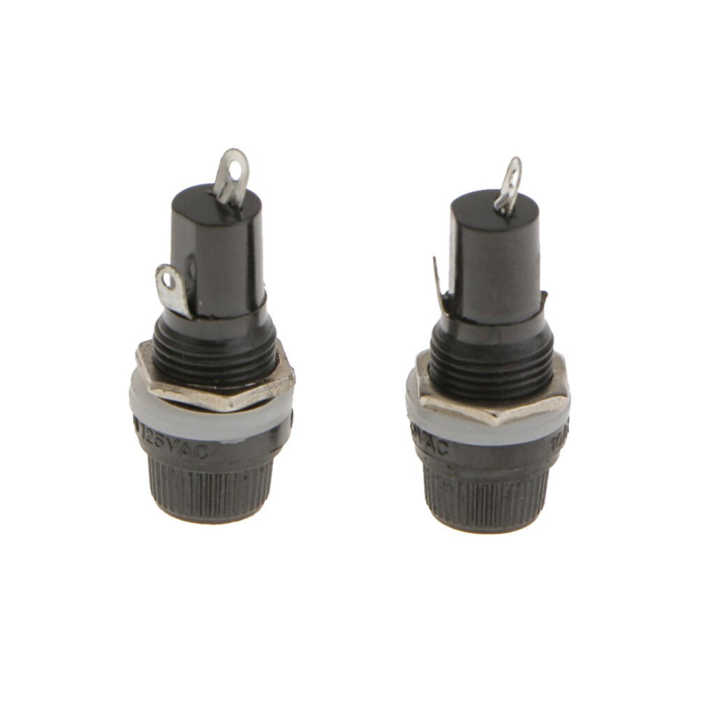 10pcs Chassis Panel Mount Fuse Holder Socket For 5*20 Glass Fuses 250V 10A
