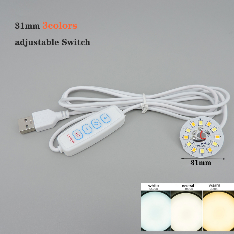 DC 5V 3W USB power cable Switch Dimmable LED Lights 2835 chip single color Reading Night Light Desk Book tablet Lamp: Orange
