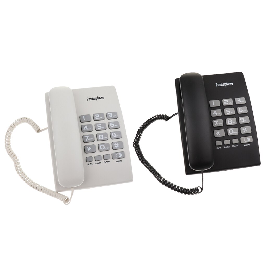 Corded Telephone Dual Port Landline Phone Hanging Wired Wall Home Telephone Corded Business Phone