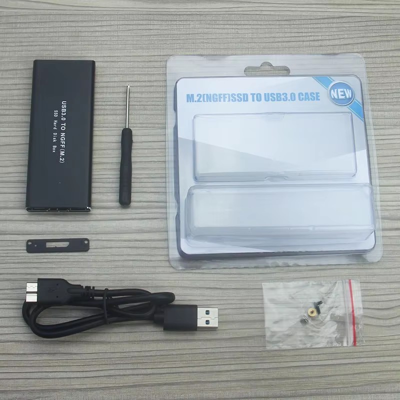 NGFF Hard Disk External M.2 Solid State 5Gbps SSD Cooling Metal Case USB3.0 PC for 2230/2242/2260/2280 Mobile HDD Enclosure MN01