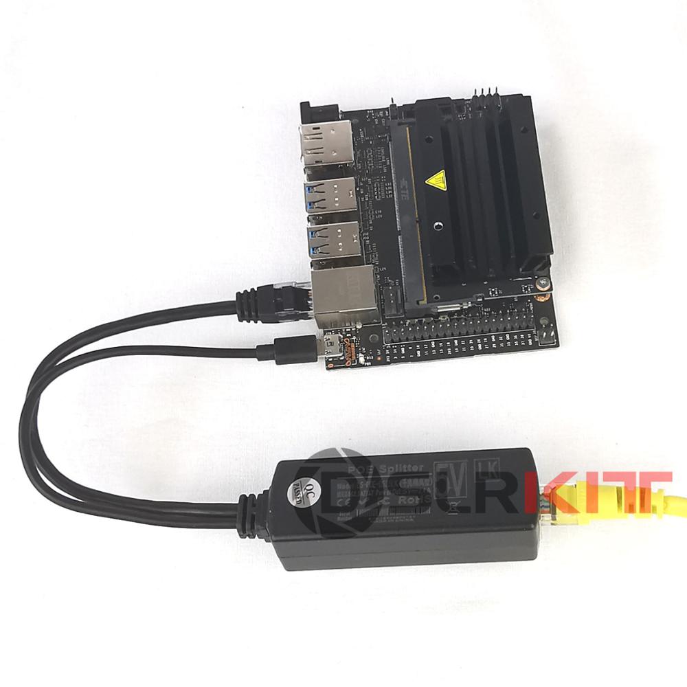 DSLRKIT Gigabit Aktive PoE Splitter 5V Micro USB Jetson Nano Raspberry Pi 3B + 3B Plus