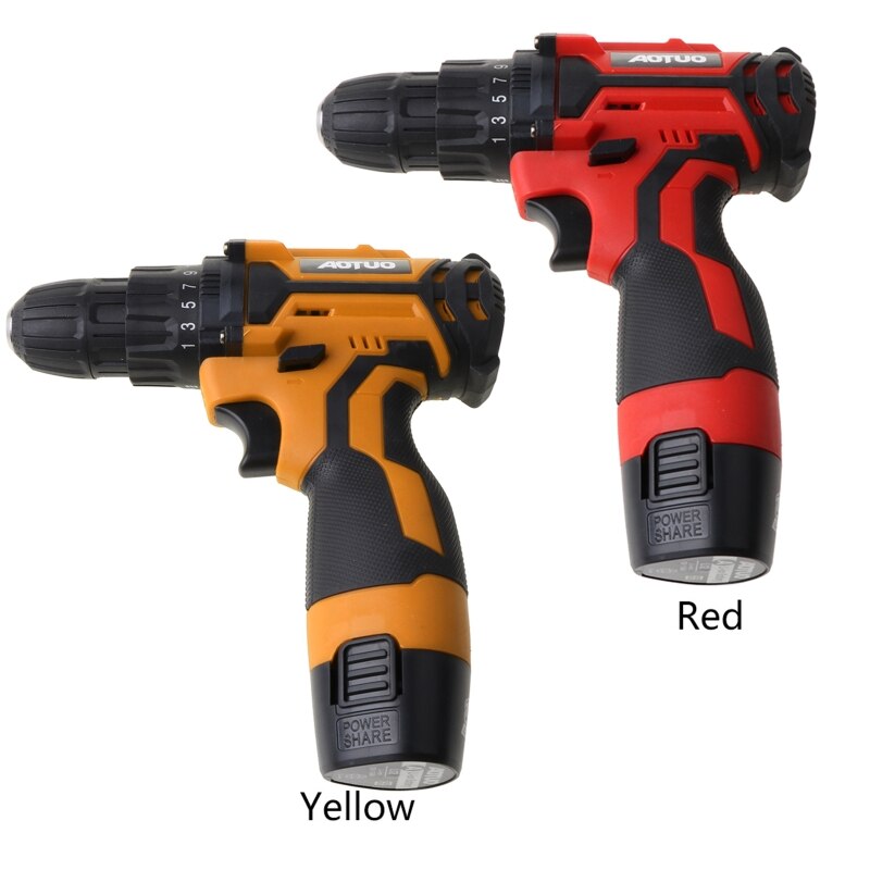 12V Electric Screwdriver Wireless Power Driver Rechargeable Lithium-Ion Battery K9FA