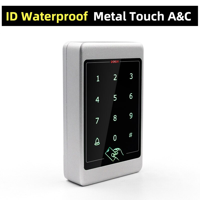 Metal Touch Access Control System RFID Keypad Electric Door Lock Magnetic Controller ID 125khz IC 13.56mhz: Silver ID Waterproof