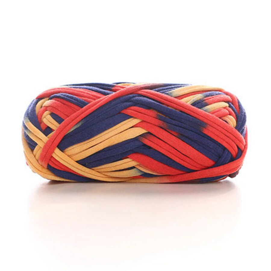 Virkgarn färgglad tyglinje mattstickningsgarn 100g/ st mjukvävd mattremsa påsar hemgarn för att sy babykuddar: 40