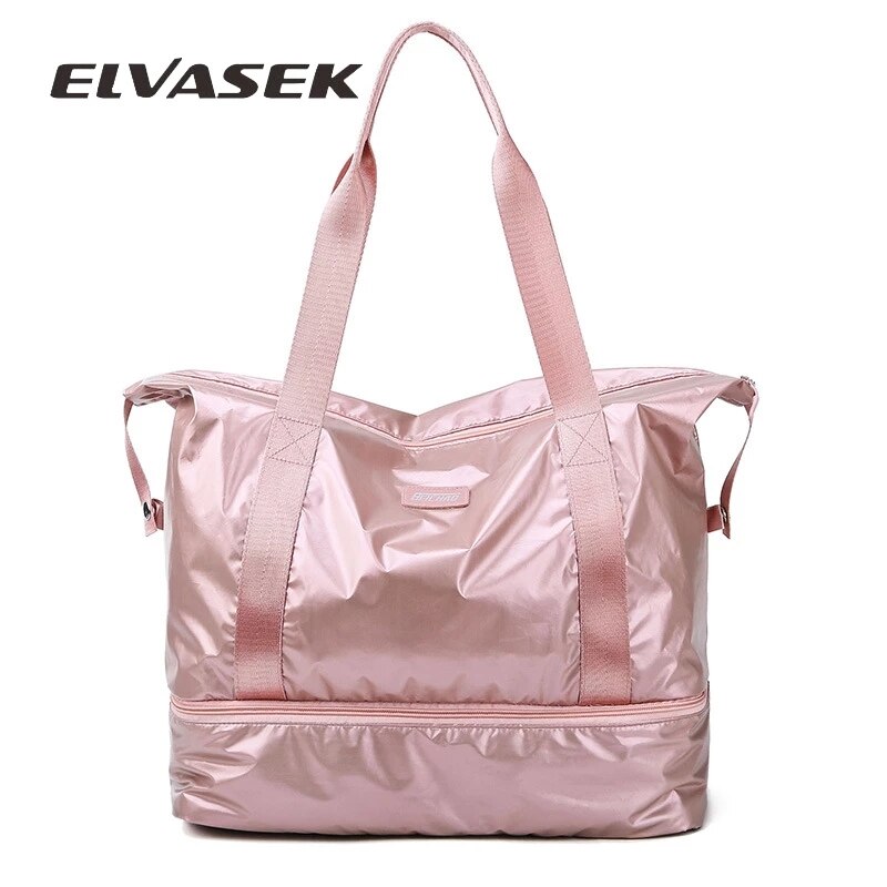 ELVASEK voyage sacs de sport rose sac de sport sec humide séparation sac de Yoga multifonction sacs à main grande capacité épaule sac de nuit