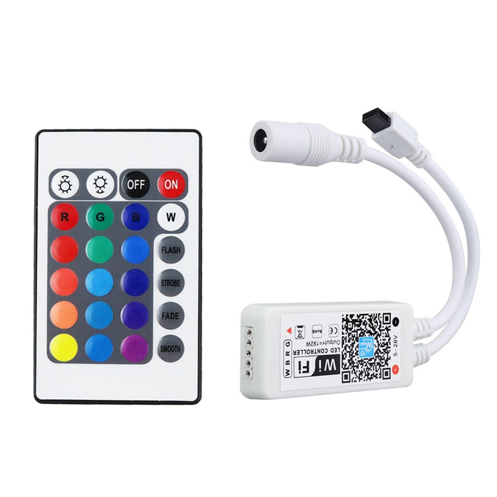Mini RGB RGBW Smart Controller DC5V 12V 24V LED Strip Lights Controller Dimmer WiFi Bluetooth iOS Android APP Control JQ