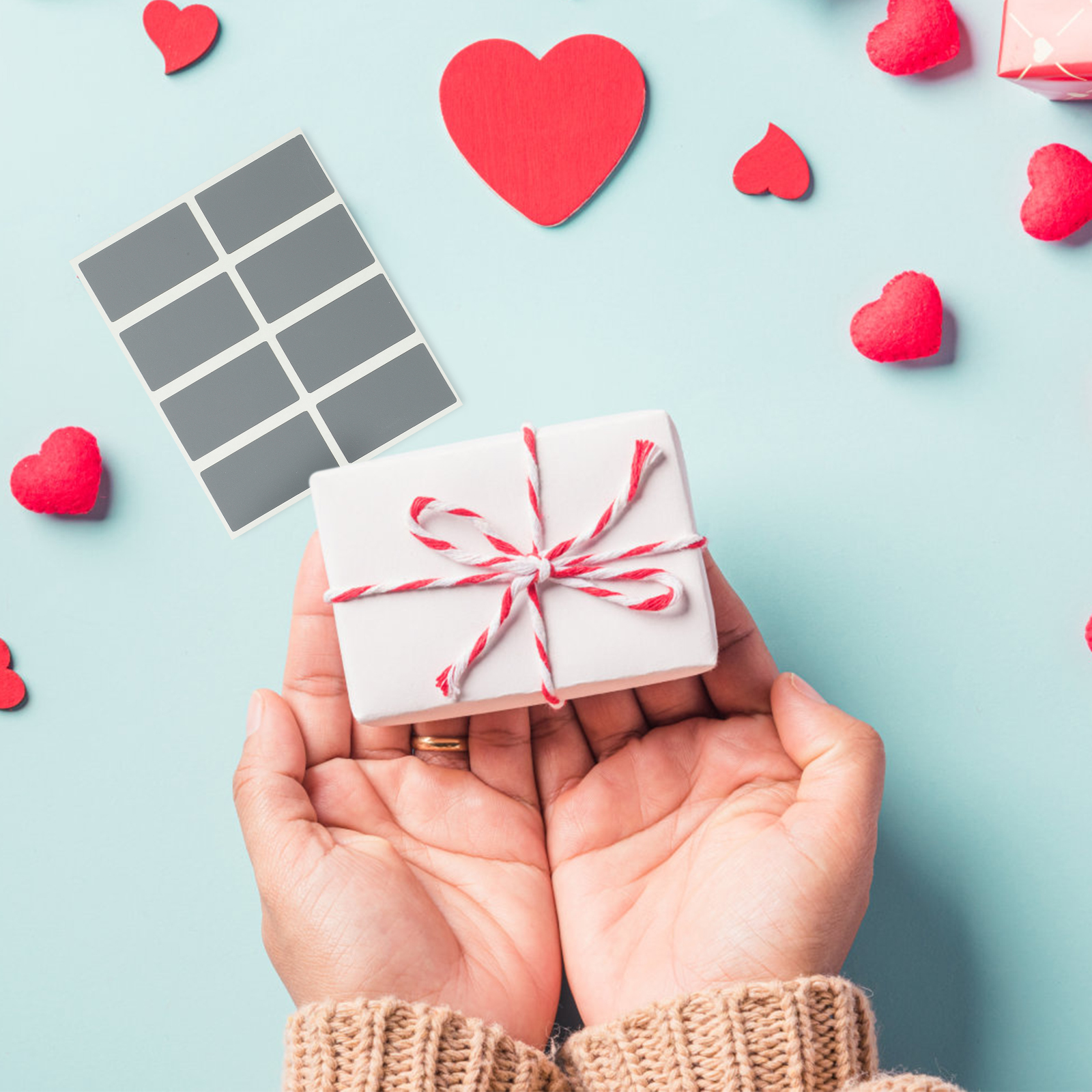 100pcs Rectangular DIY Scratch Off Stickers Self Adhesive Peel And Stick Labels Rectangular Stickers DIY Scratch Off Stickers