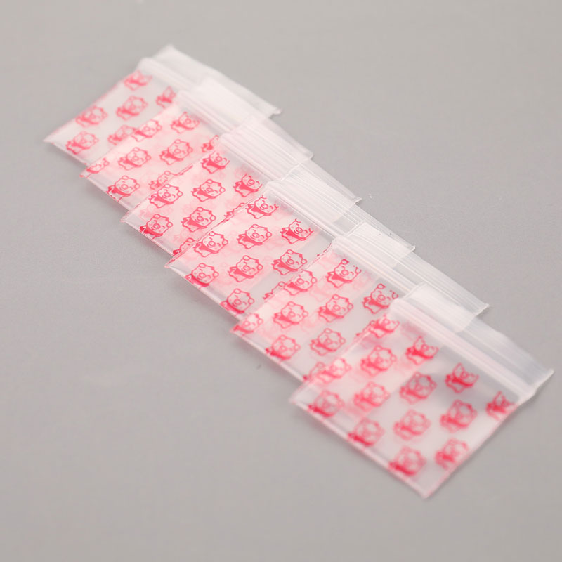 100Pcs Mini Zip lock Bags Zipper Bag Ziplock Bag Plastic Packaging Bags Ziplock Pill Packaging Pouches