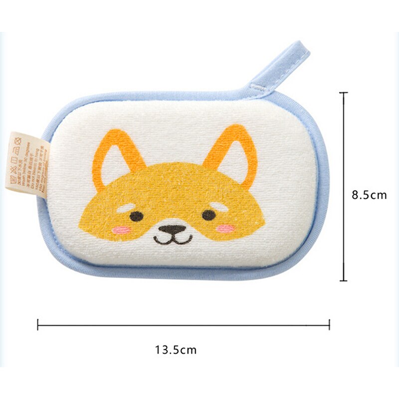 1 unidad de esponja de baño de animales de dibujos animados para bebé esponja suave Linda esponja para el cuerpo para la ducha cuidado de dibujos animados cepillo para baño de bebé 13,5 cm * 8,5 cm