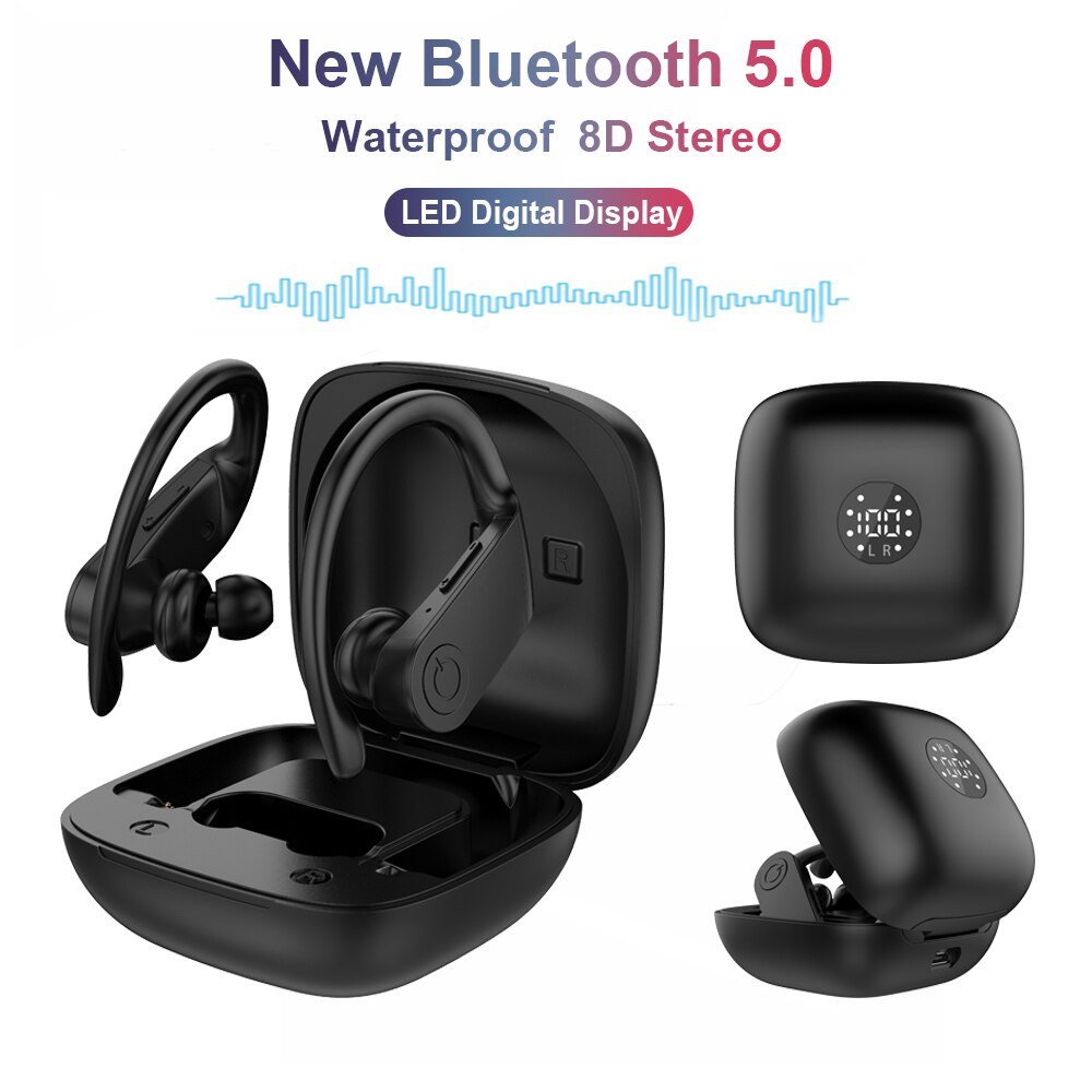 Nouveauté Bluetooth écouteurs sans fil casque LED TWS écouteurs Sport casque bruit annuler étanche écouteur casque: B11