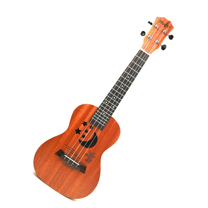 Ukulele 21 inch Kleine Gitaar 4 Strings Ukulele Akoestische Elektrische sopraan ukulele sapele Star Moon partten voor Kinderen