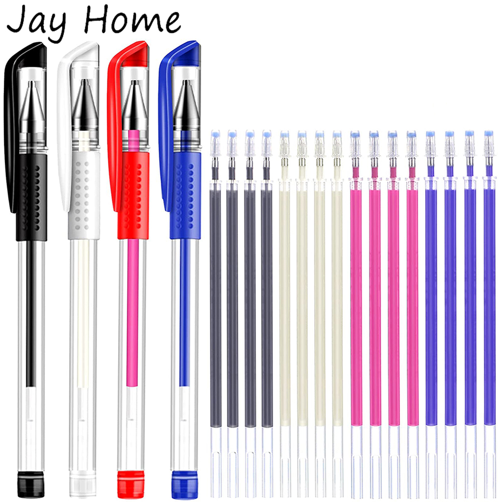 16 Stuks Warmte Wissen Pennen Stof Markering Pen Vullingen Warmte Uitwisbare Pennen Met 4 Pen Case Voor Quilten Naaien Diy kleermakerij Krijt: Default Title