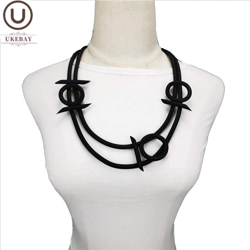 UKEBAY, collar con colgante gótico, collares de Gargantilla cortos para mujer, joyería india, fabricación de caucho, accesorios hechos a mano, al por mayor