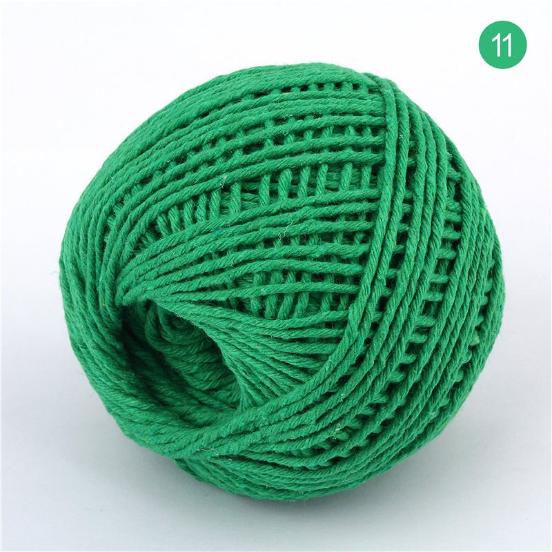 100m 1.5mm-2mm Dubbele Kleuren Katoen Touw DIY Handgemaakte Ambachten Weave Cords Accessoires Mason Jar Decors Wikkelen Tag Koord: color 11