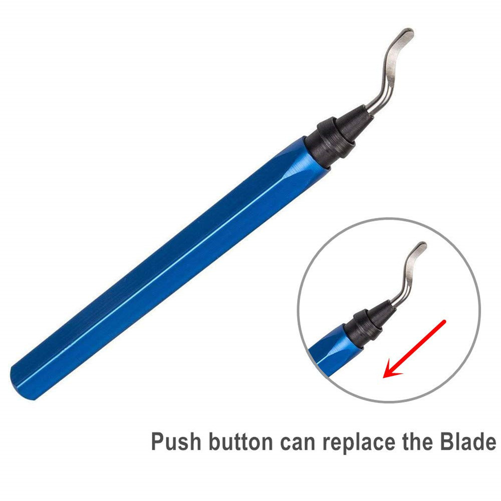 Deburring Tool with 15 Extra High Speed Steel Blades Works on Metal Resin PVC and 3D Printed Plastic Edges Copper Resin Art Work