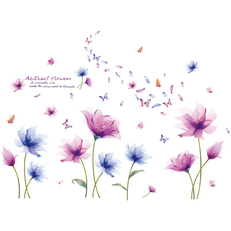 [SHIJUEHEZI] kwiaty rośliny naklejki ścienne DIY jelenie drzewa naklejki ścienne robić salonu dzieci sypialnia dekoracja kuchenna