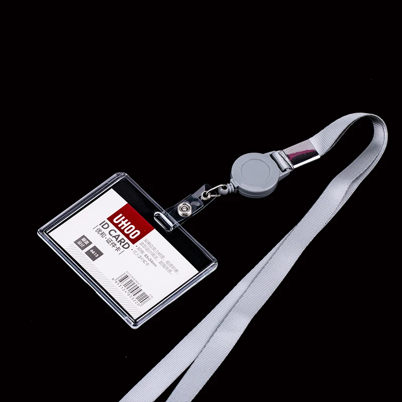 Etiqueta de identificación Horizontal Vertical de plástico duro transparente, acceso a tarjeta de trabajo de empleado, funda, funda, soporte para insignia: Verde claro