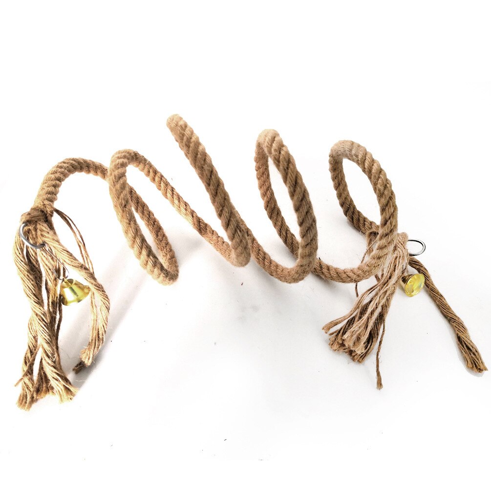 Large medium and small parrot climbing sisal rope bird cage toys swing rope grey parrot macaw toys